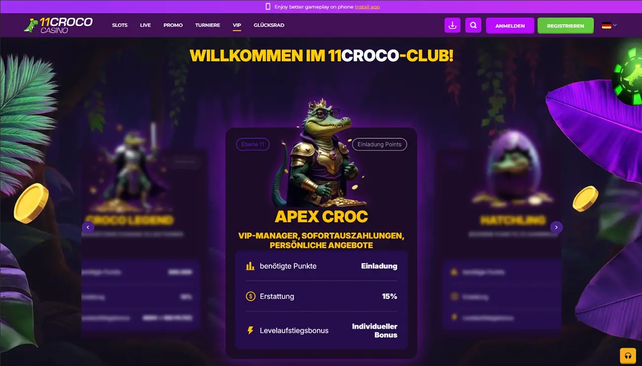 11Croco Casino VIP-Programm